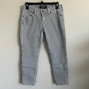 Lucky Brand Jeans Charlie Skinny Crop Striped Denim 2
